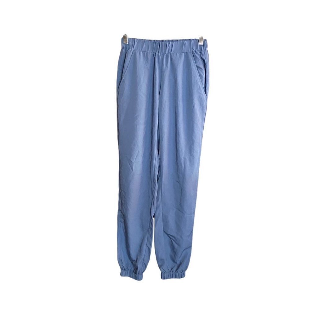NWT Iman global chic, women’s dusty blue elastic waist, joggers size XS ￼